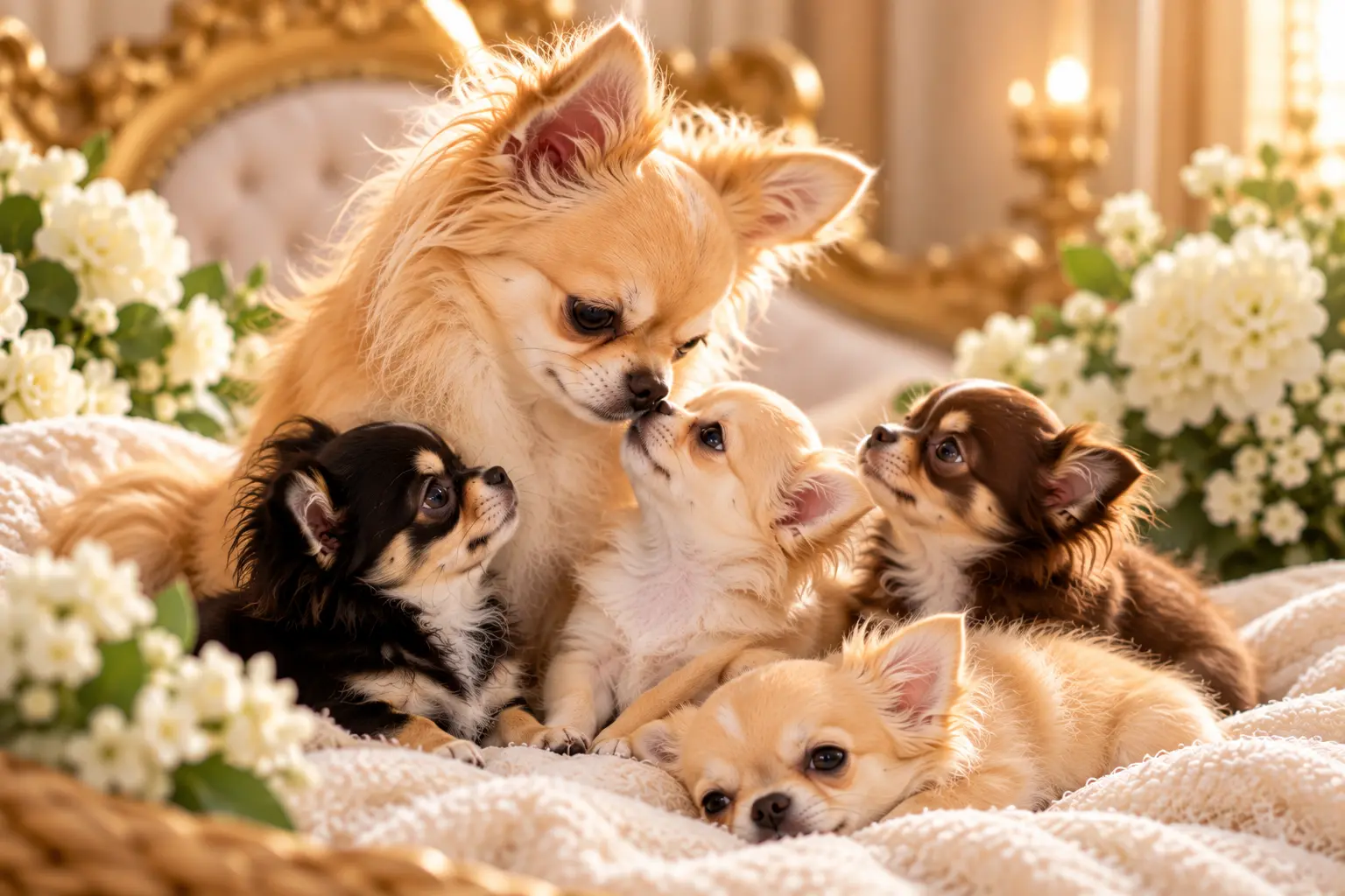 Chihuahua in a warm and comfortable setting